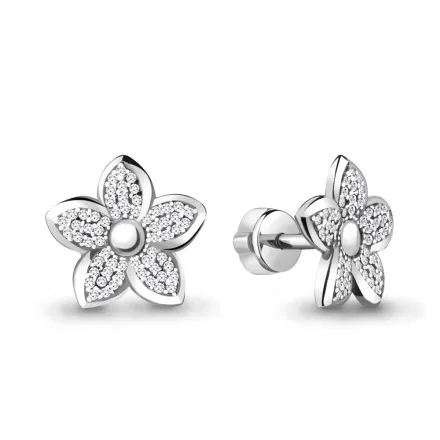 42770А Серьги из Серебра с фианитами