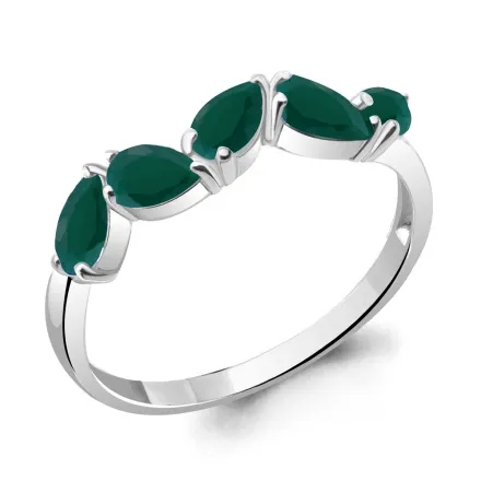6945709 Кольцо из Серебра с агатами