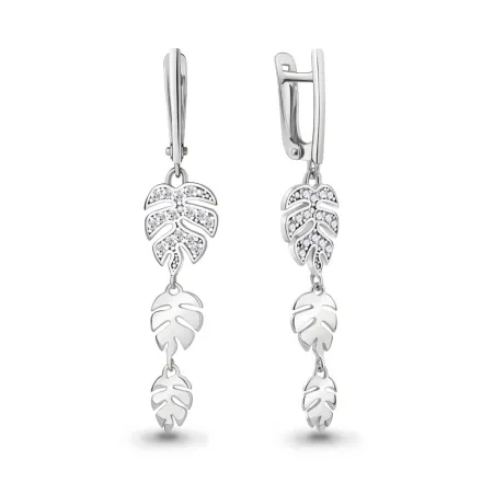 49903А Серьги из Серебра с фианитами