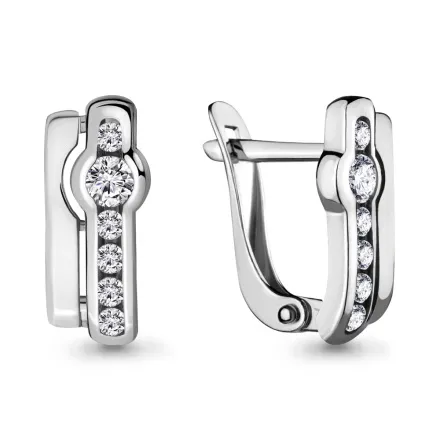 46717А Серьги из Серебра с фианитами