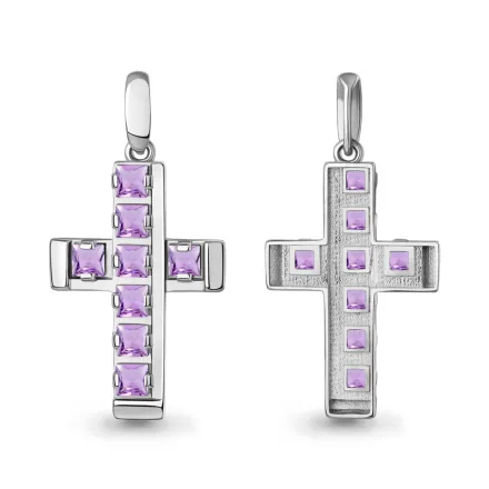 2541804 Подвеска из Серебра с аметистами
