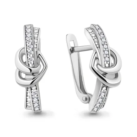 49753А Серьги из Серебра с фианитами