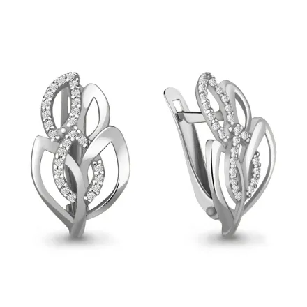 42503А Серьги из Серебра с фианитами