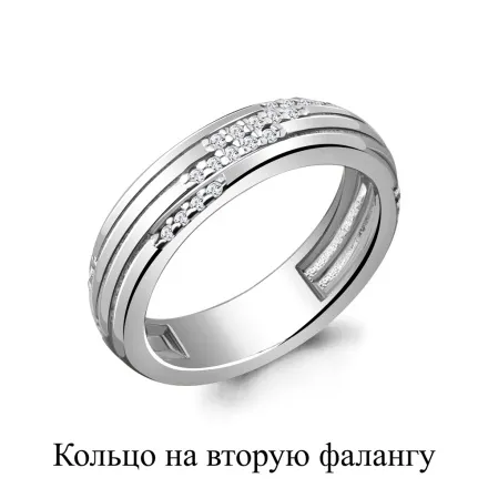 67500А Кольцо из Серебра с фианитами из коллекции "Лолита"