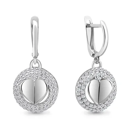 49106А Серьги из Серебра с фианитами