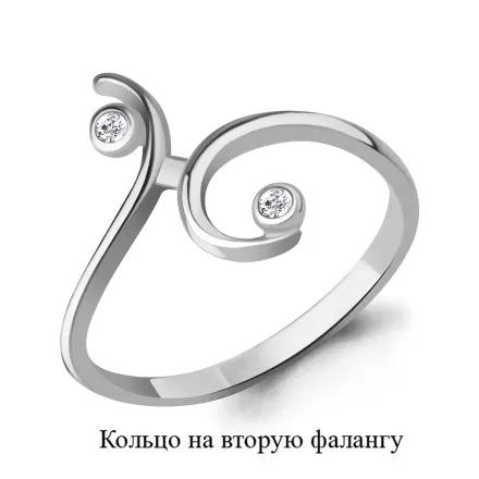 67528А Кольцо из Серебра с фианитами из коллекции "Лолита"