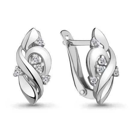46888А Серьги из Серебра с фианитами