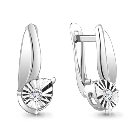48883 Серьги из Серебра с фианитами из коллекции "Sunshine"
