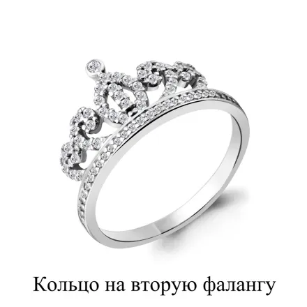 67524А Кольцо из Серебра с фианитами из коллекции "Foxy"