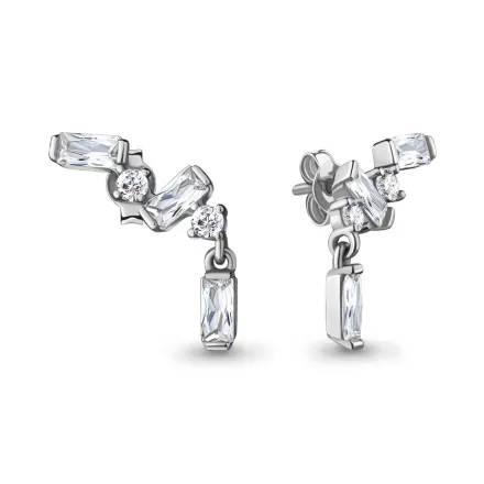 48066А Серьги из Серебра с фианитами
