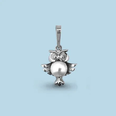 22884 Подвеска из Серебра с культ. жемчугом  ааа