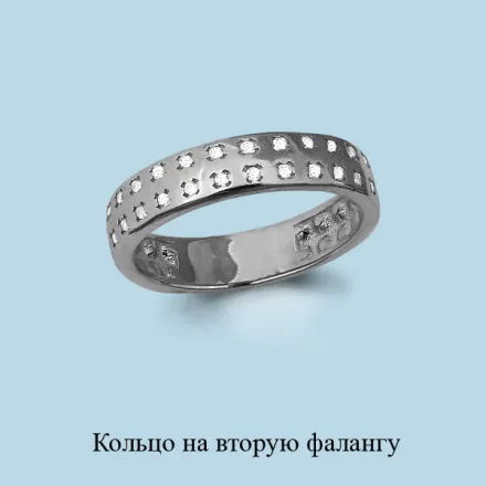 67503А Кольцо из Серебра с фианитами из коллекции "Лолита"