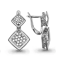 41677А Серьги из Серебра с фианитами