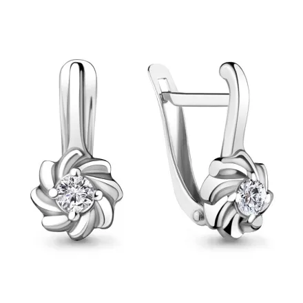 438991 Серьги из Серебра с фианитами