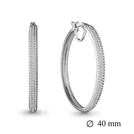 42437А Серьги из Серебра с фианитами