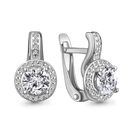 42981А Серьги из Серебра с фианитами