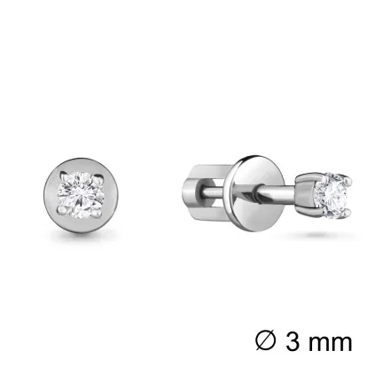 416871 Серьги из Серебра с фианитами