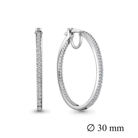 42560А Серьги из Серебра с фианитами