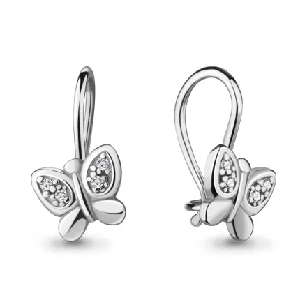 45049А Серьги из Серебра с фианитами из коллекции "Happy"