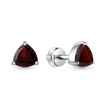 4390103 Серьги из Серебра с гранатами