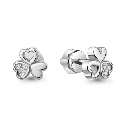 040349 Серьги из Серебра с бриллиантами