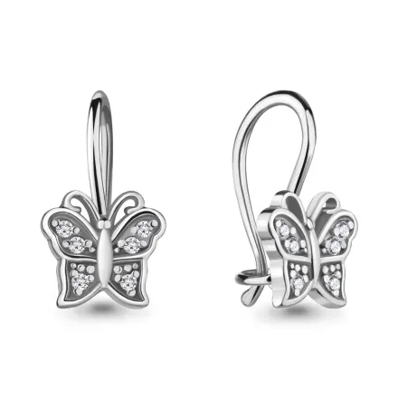 45046А Серьги из Серебра с фианитами из коллекции "Happy"