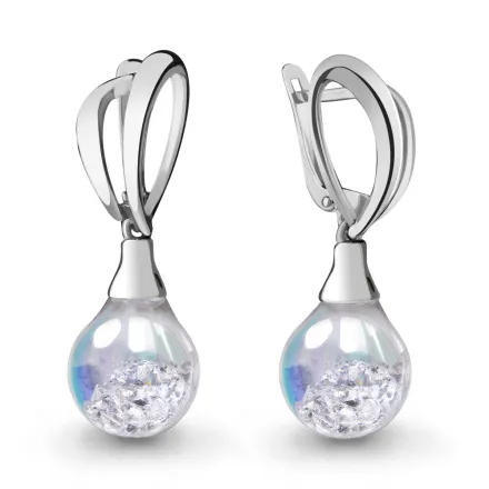 45392П Серьги из Серебра с стёклами из коллекции "French ball"
