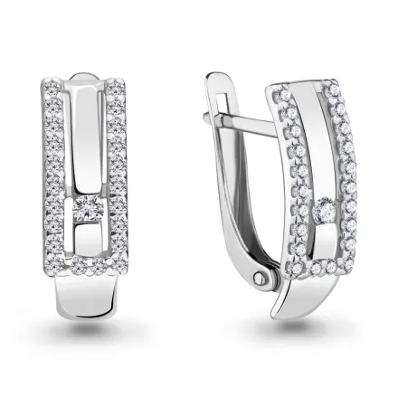 45322А Серьги из Серебра с фианитами из коллекции "Must Have"