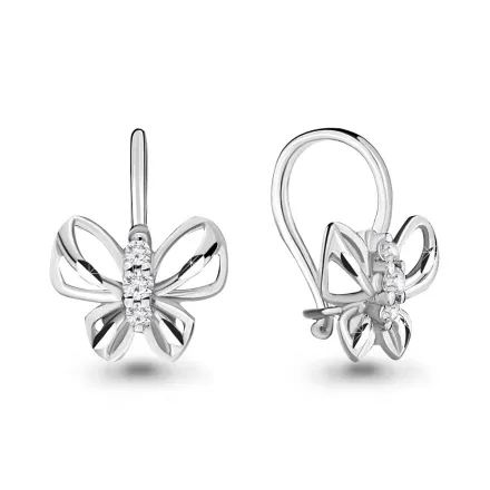 40964 Серьги из Серебра с фианитами из коллекции "Happy"