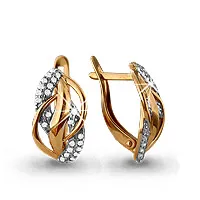 41798А Серьги из Золота с фианитами