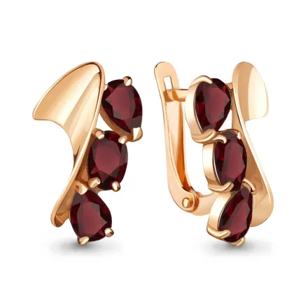 4731103 Серьги из Золота с гранатами