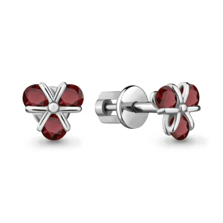 4727303 Серьги из Серебра с гранатами