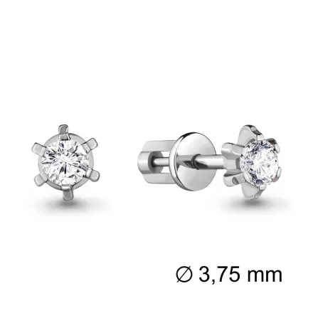 416881 Серьги из Серебра с фианитами
