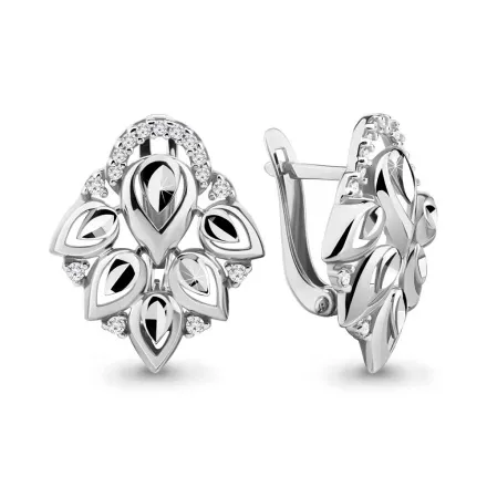 46548А Серьги из Серебра с фианитами