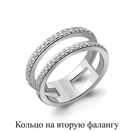 67509А Кольцо из Серебра с фианитами из коллекции "Foxy"