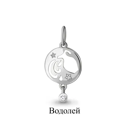 23200А Подвеска из Серебра с фианитами из коллекции "Гороскоп"