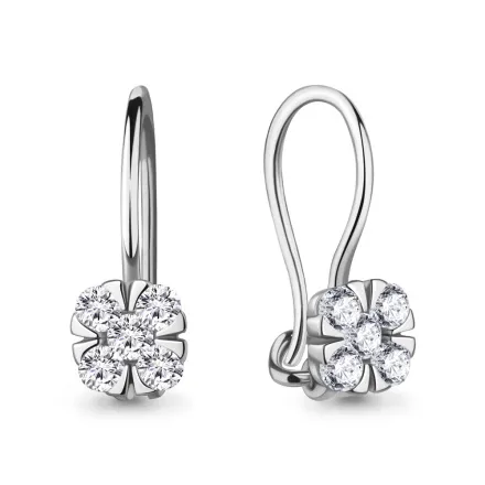 48649А Серьги из Серебра с фианитами из коллекции "Happy"