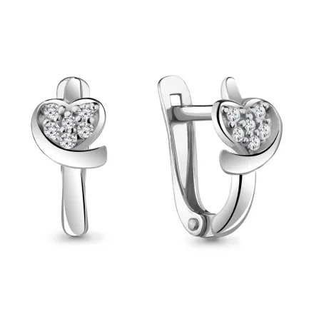 43027А Серьги из Серебра с фианитами
