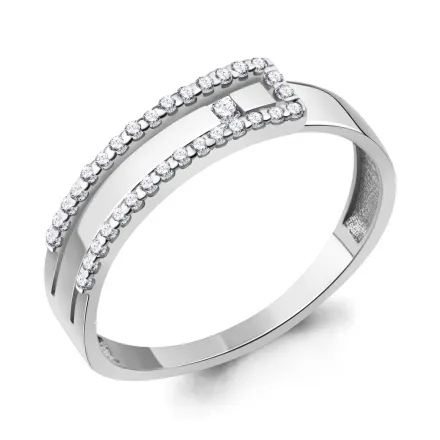 64374А Кольцо из Серебра с фианитами из коллекции "Must Have"