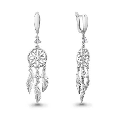 45425А Серьги из Серебра с фианитами