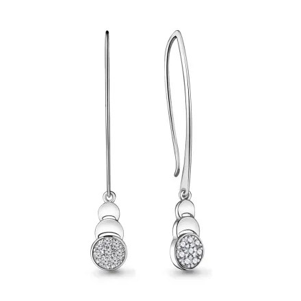 48345А Серьги из Серебра с фианитами