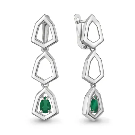45016709 Серьги из Серебра с агатами