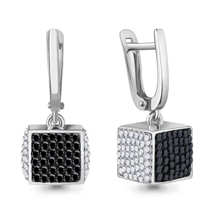49290Ч Серьги из Серебра с стёклами