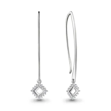 48528А Серьги из Серебра с фианитами