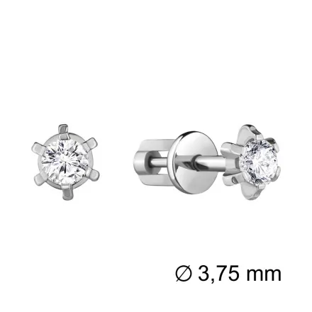 420871 Серьги из Серебра с фианитами