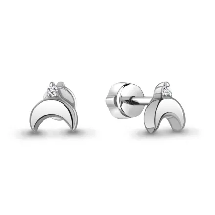 040346 Серьги из Серебра с бриллиантами