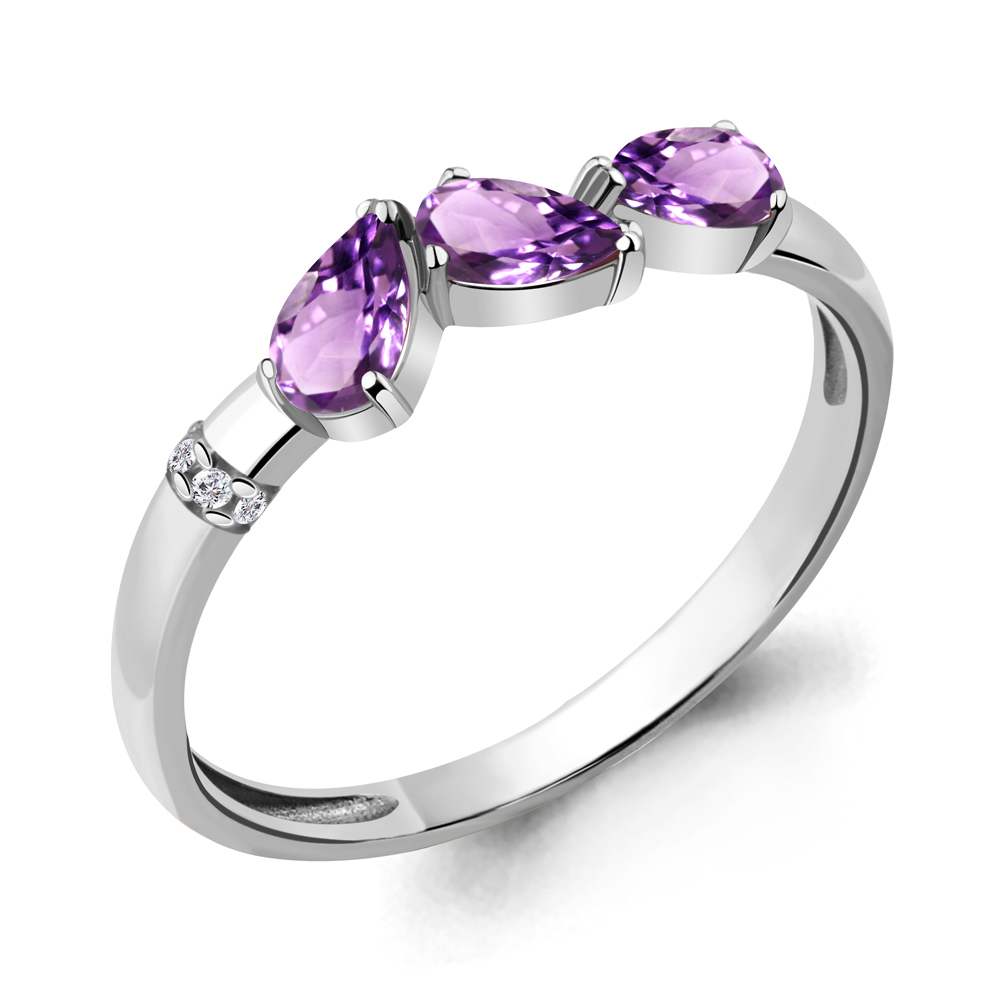 6928504 Кольцо из Серебра с фианитами