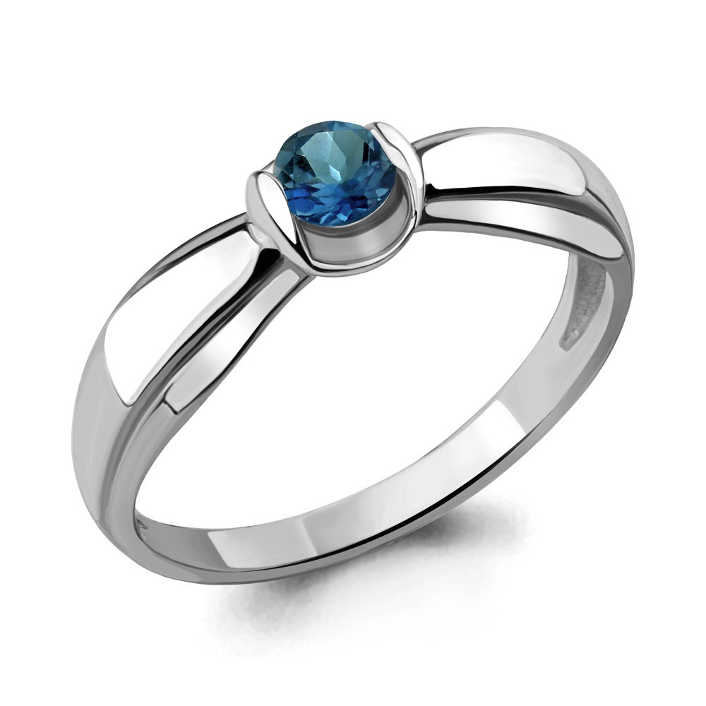 6913008 Кольцо из Серебра с топазом лондон блю