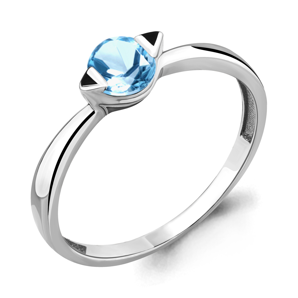 6910405 Кольцо из Серебра с топазом свисс блю