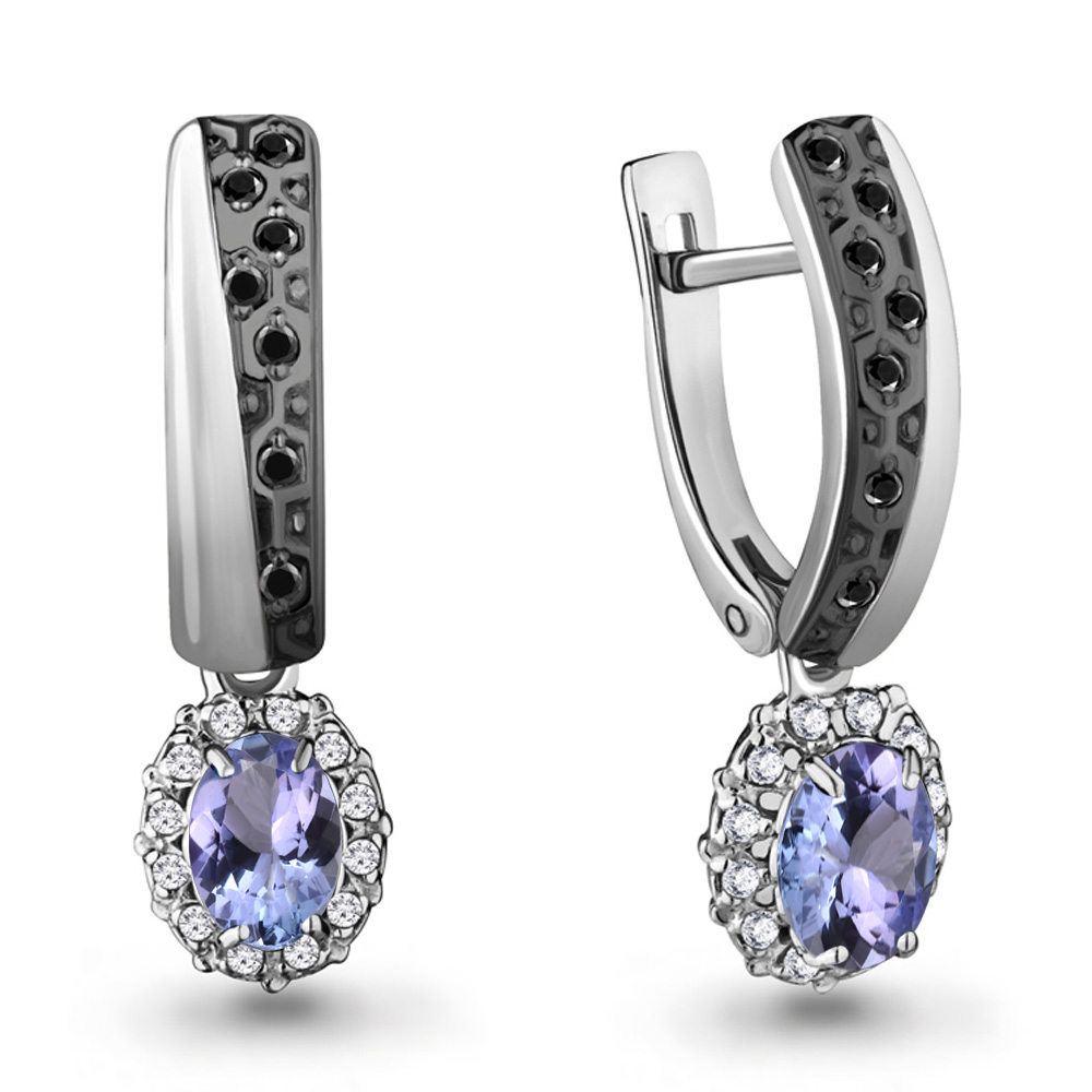 942708АЧ Серьги из Серебра из коллекции "Breeze"